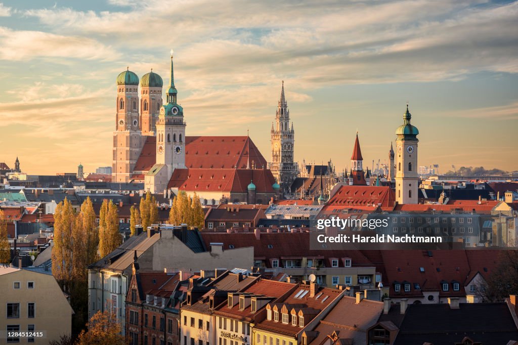 Cityscape of historical center, Munich, Bavaria, Germany