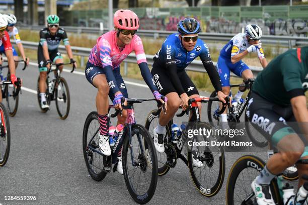 Magnus Cort Nielsen of Denmark and Team EF Pro Cycling / Michael Valgren Andersen of Denmark and NTT Pro Cycling Team / during the 75th Tour of Spain...