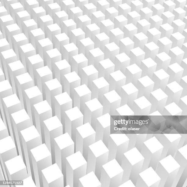 equal 3d blocks in rows and columns. with perspective. - square design big small stock illustrations