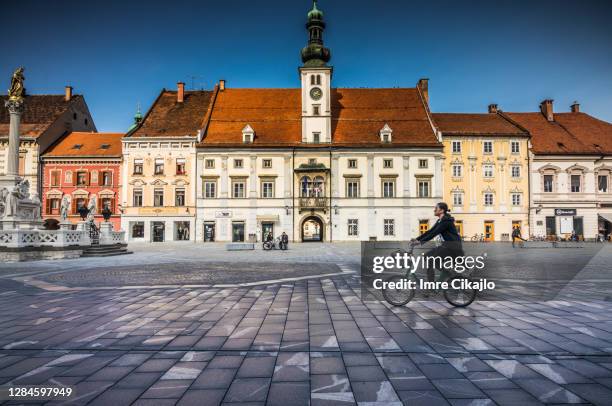 maribor, car free zone - maribor slovenia stock pictures, royalty-free photos & images