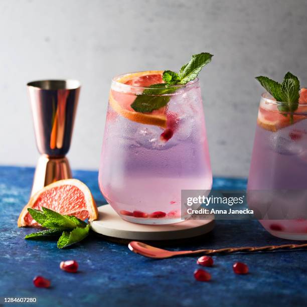 vodka with cranberry and grapefruit - gin stock-fotos und bilder