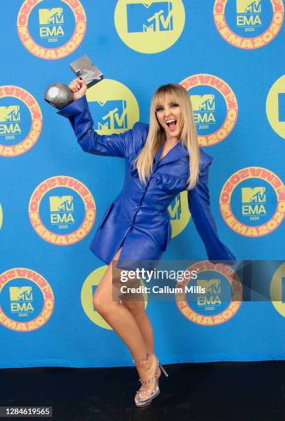 In this image released on November 08, Perrie Edwards of Little Mix poses ahead of the MTV EMA's 2020 on November 01, 2020 in London, England. The...