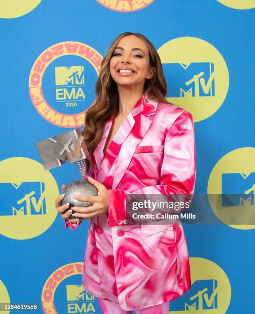 In this image released on November 08, Jade Thirlwall of Little Mix poses ahead of the MTV EMA's 2020 on November 01, 2020 in London, England. The...