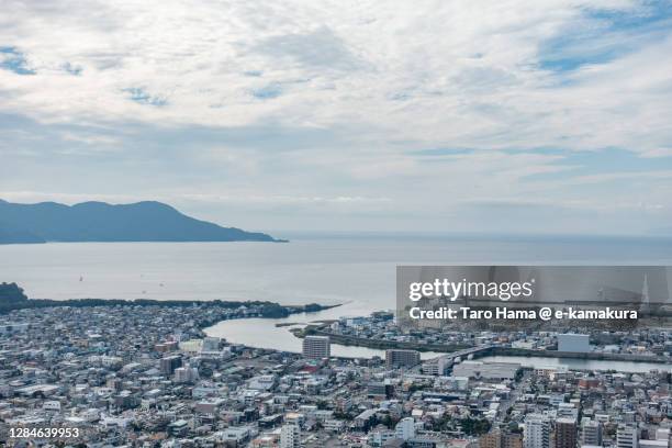 numazu city in shizuoka prefecture of japan - suruga bay stock pictures, royalty-free photos & images