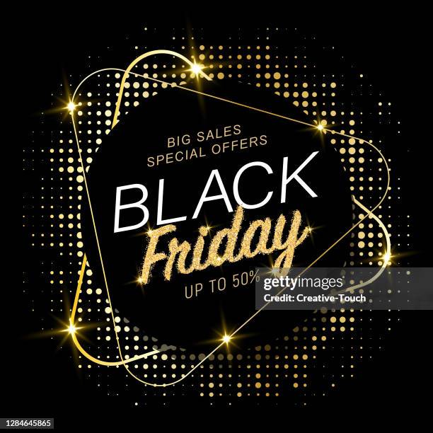 black friday abstrakte multi farbige feier karte - freitag stock-grafiken, -clipart, -cartoons und -symbole