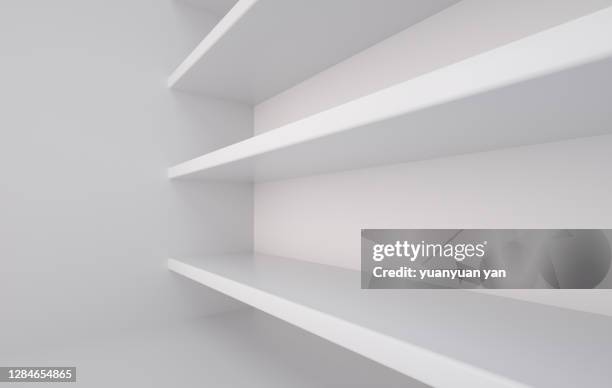 3d rendering exhibition background - shelf fotografías e imágenes de stock