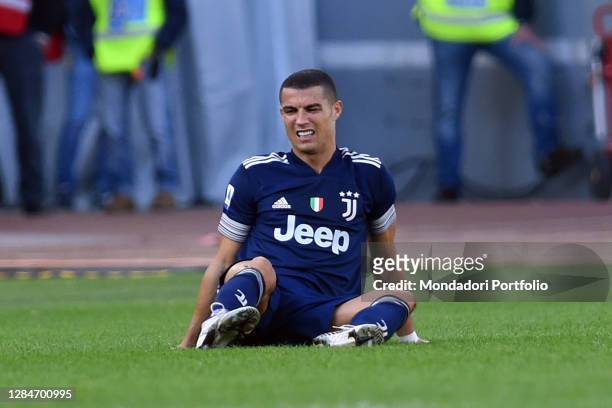 Juventus player Cristiano Ronaldo gets injured during match Lazio-Juventus in the Olimpic stadium. Rome , November 08th, 2020