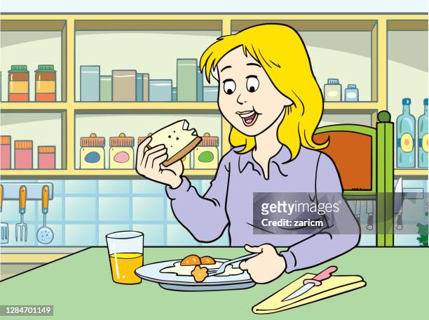 230 Eating Breakfast Cartoon Photos and Premium High Res Pictures - Getty  Images