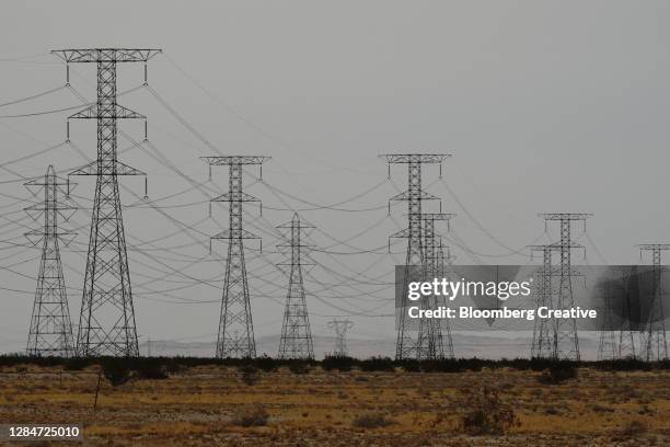 electrical power lines - calexico california stock pictures, royalty-free photos & images