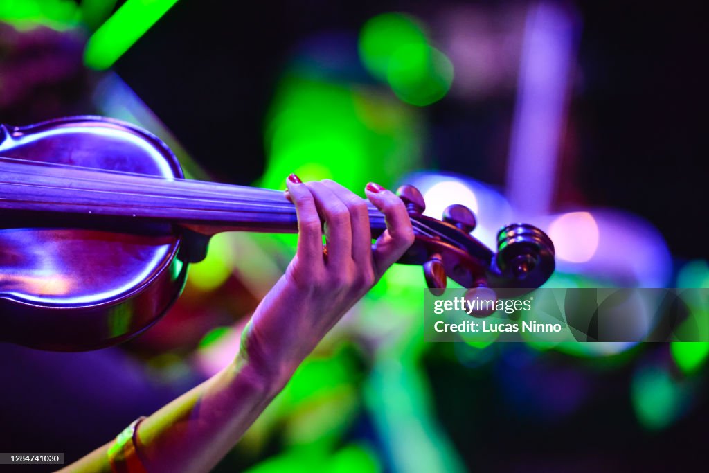 Musician playing violin