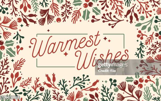 stockillustraties, clipart, cartoons en iconen met warmste wensen holiday frame achtergrond - mazzel