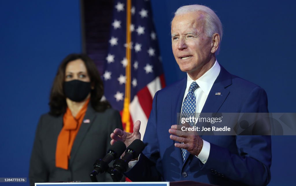 President-Elect Joe Biden Delivers Remarks On Coronavirus And US Economy