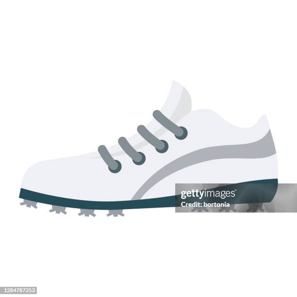 golf shoes icon on transparent background - golf shoe stock illustrations