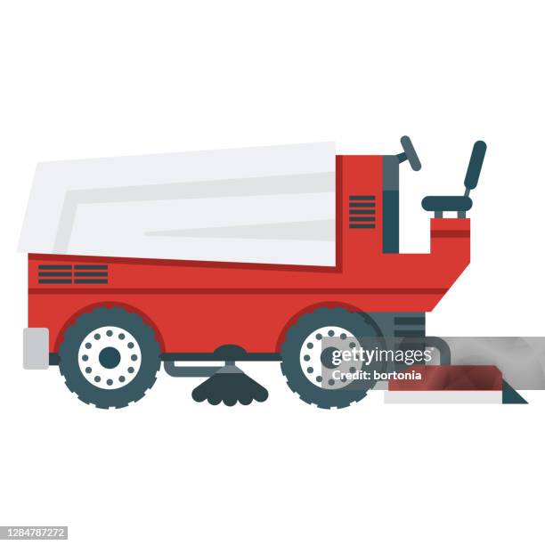 ice resurfacing machine icon on transparent background - ice resurfacing machine stock illustrations