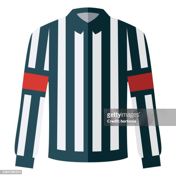 hockey referee jersey icon on transparent background - hockey referee stock illustrations
