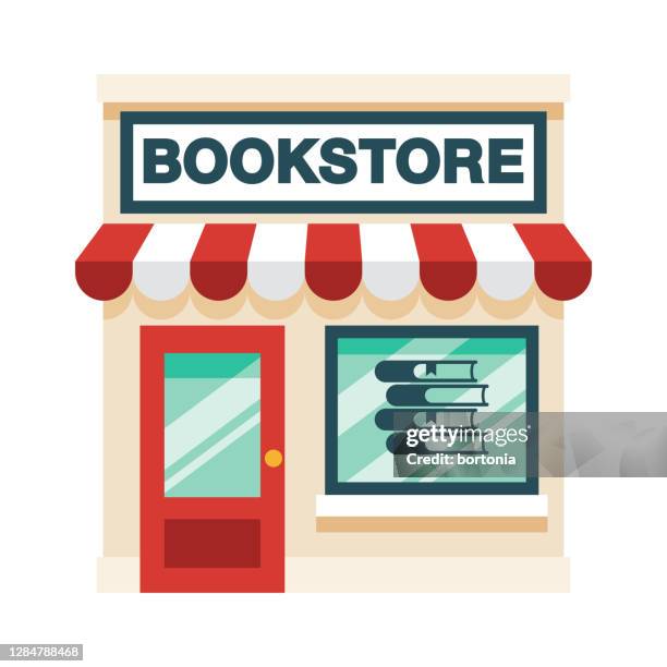bookstore icon on transparent background - small business training stock illustrations