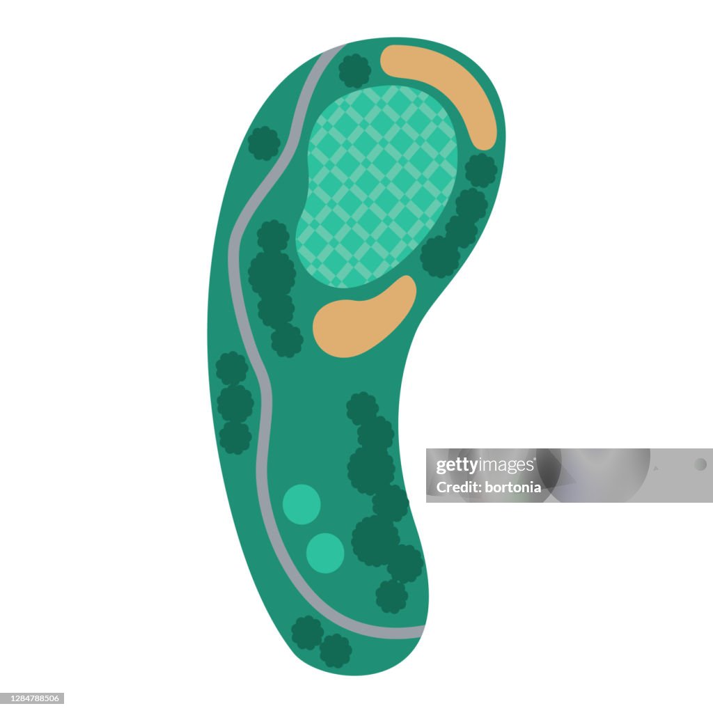 Golf Course Icon on Transparent Background