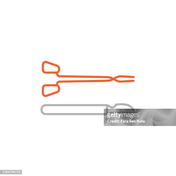 lancet and scissors icon with editable stroke - operating theatre stock illustrations