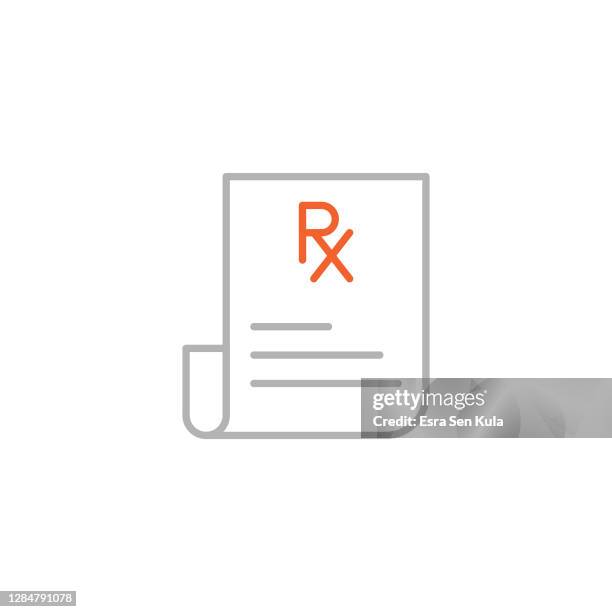 rx icon mit bearbeitbarem strich - rx stock-grafiken, -clipart, -cartoons und -symbole