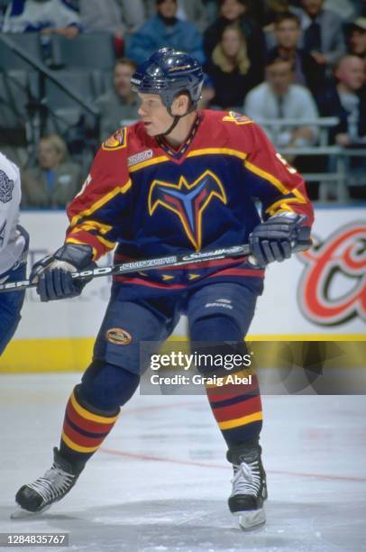 Gord Murphy of the Atlanta Thrashers skates against the Toronto Maple Leafs during NHL preseason game action on October 27, 1999 at Air Canada Centre...