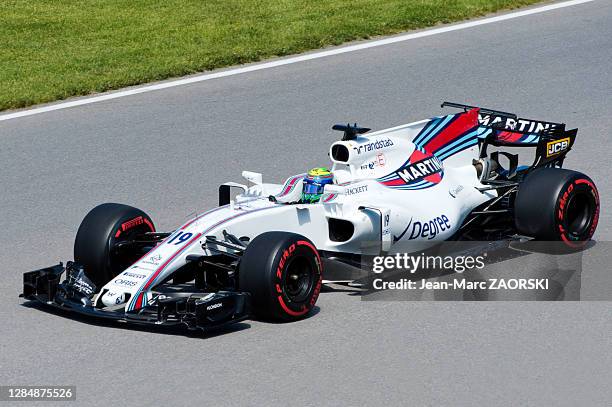 Felipe Massa, pilote automobile brésilien, au volant de la Williams FW40, lors de la 3e séance d'essais libres du Grand-Prix du Canada, sur le...