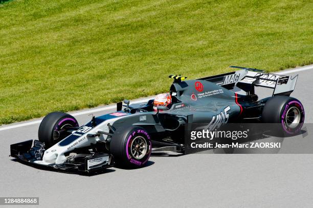Kevin Magnussen, pilote automobile danois, au volant de la Haas VF-17, lors de la 3e séance d'essais libres du Grand-Prix du Canada, sur le circuit...
