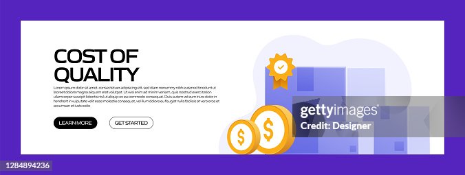 Cost Of Quality Concept Vector Illustration For Website Banner ...