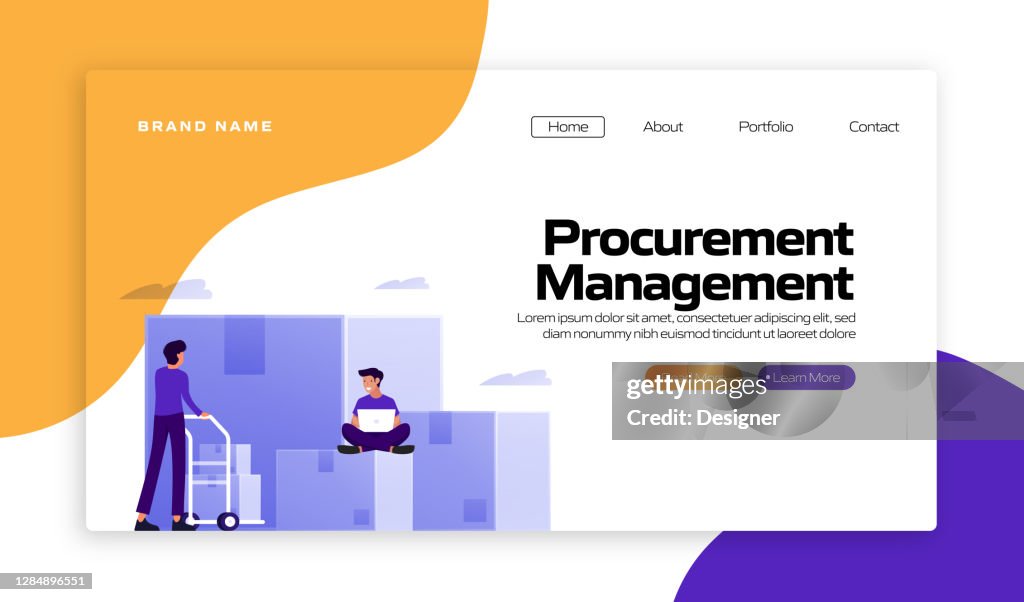 Procurement Website Example Procurement Management Concept Vector Illustration For Landing Page ...
