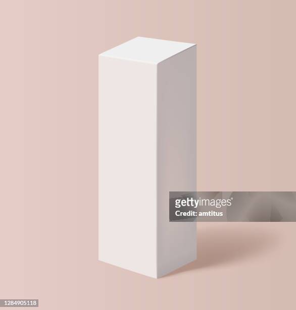 tall product box - packaging stock illustrations