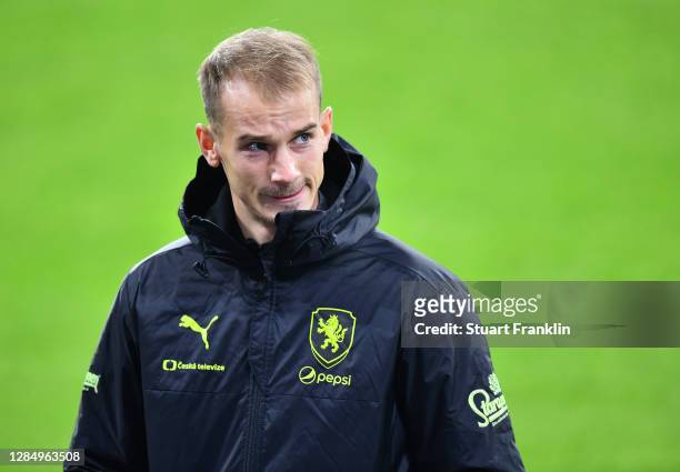 Debutant Vaclav Cerny of Czech Republic during an interiew at the final training session ahead of their international friendly match against Germany...