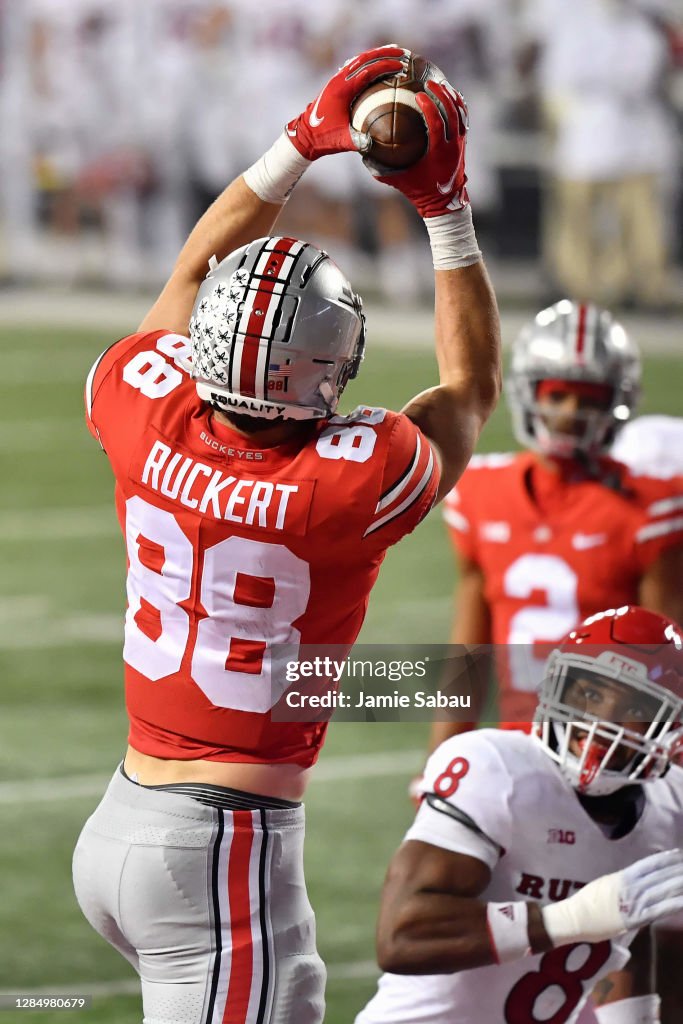 Jeremy Ruckert Highlights Jeremy Ruckert of the Ohio State Buckeyes catches a pass for a... News ...