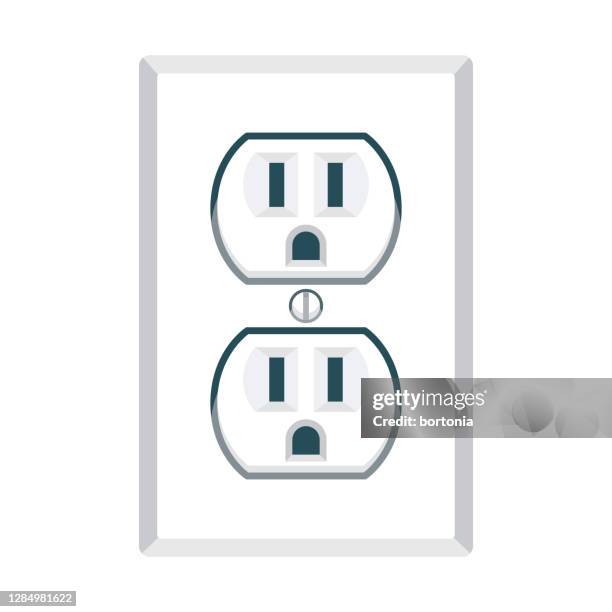 透明背景上的電源插座圖示 - plug socket 幅插畫檔、美工圖案、卡通及圖標