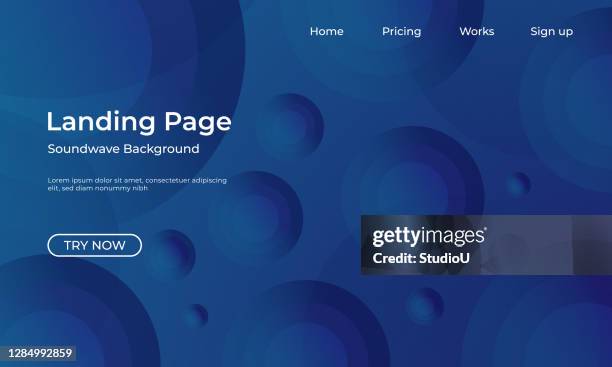 abstract geometric shape gradient background - landing page stock illustrations
