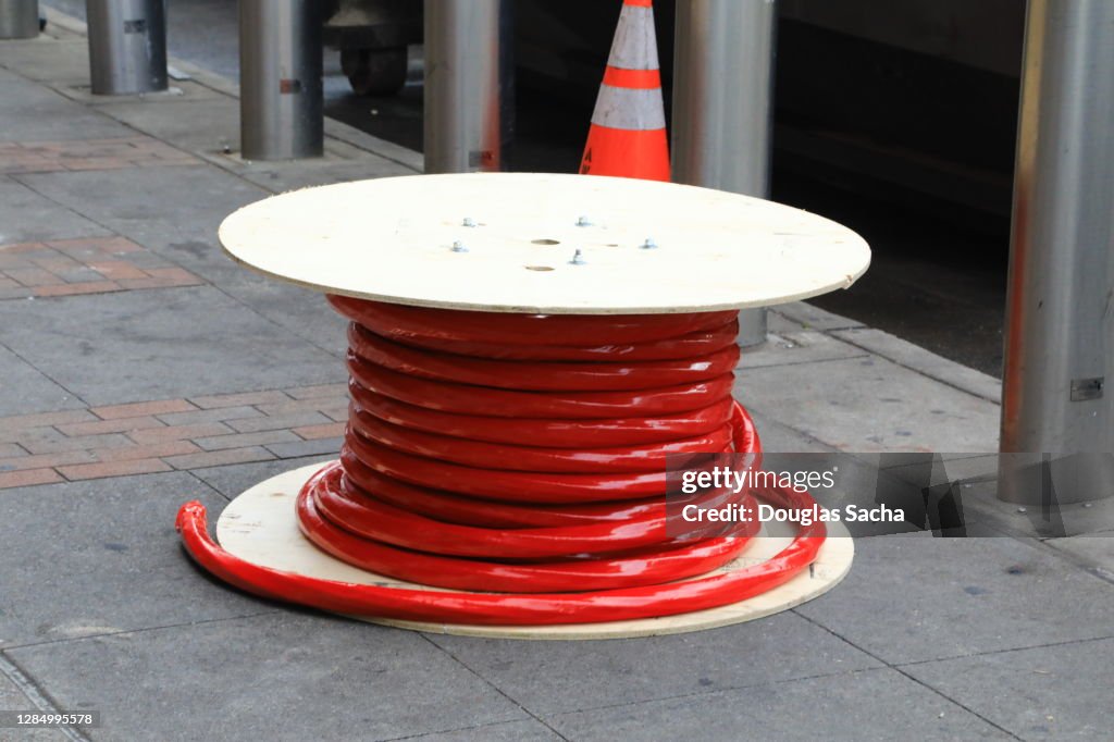 Roll of cable for data communications