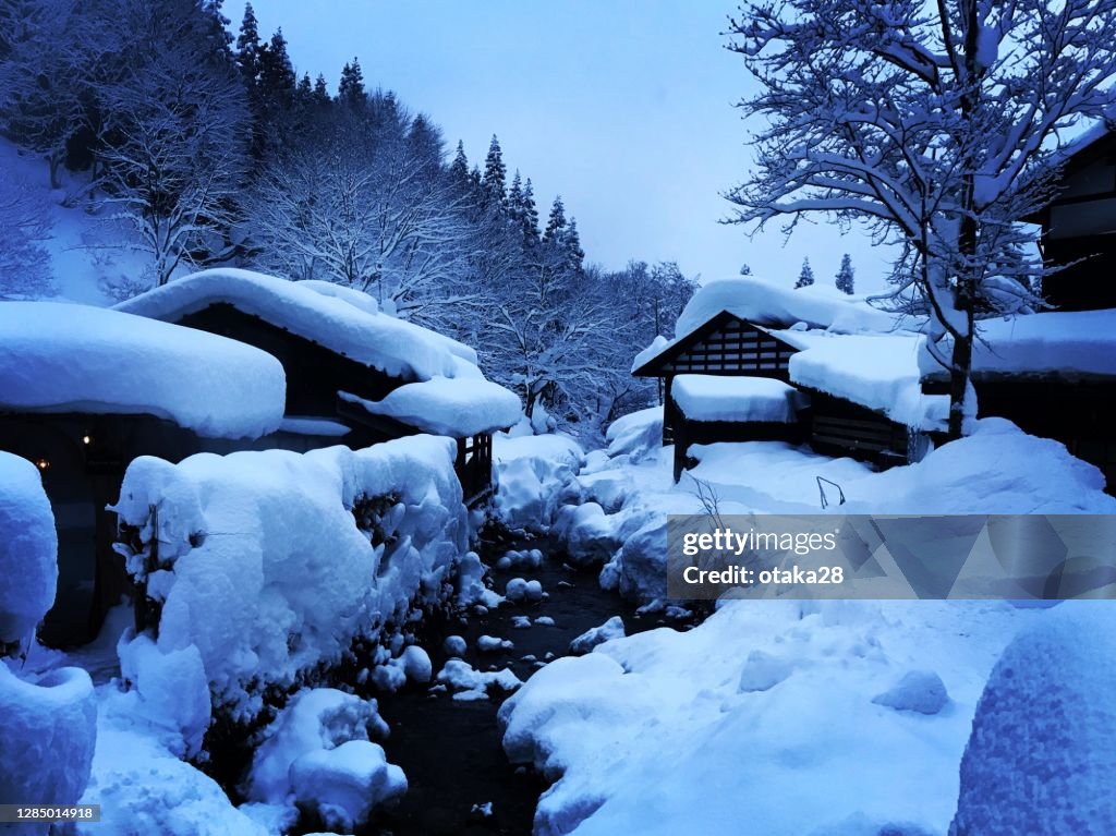 Winter and snow in Japan (Nyuto Onsen)