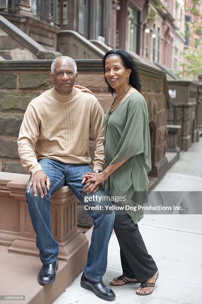 Portrait of Senior Couple on Urban Street