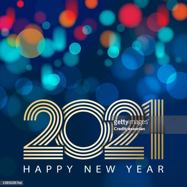 stockillustraties, clipart, cartoons en iconen met nieuwjaarsvieringen 2021 - 2021