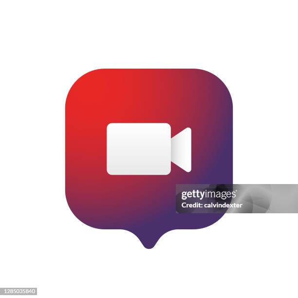 video call icon design - remote teaching stock illustrations