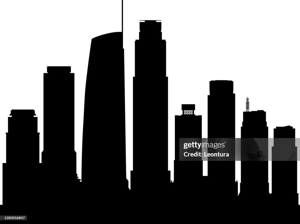 Los Angeles Silhouette (All Buildings Are Complete and Moveable)