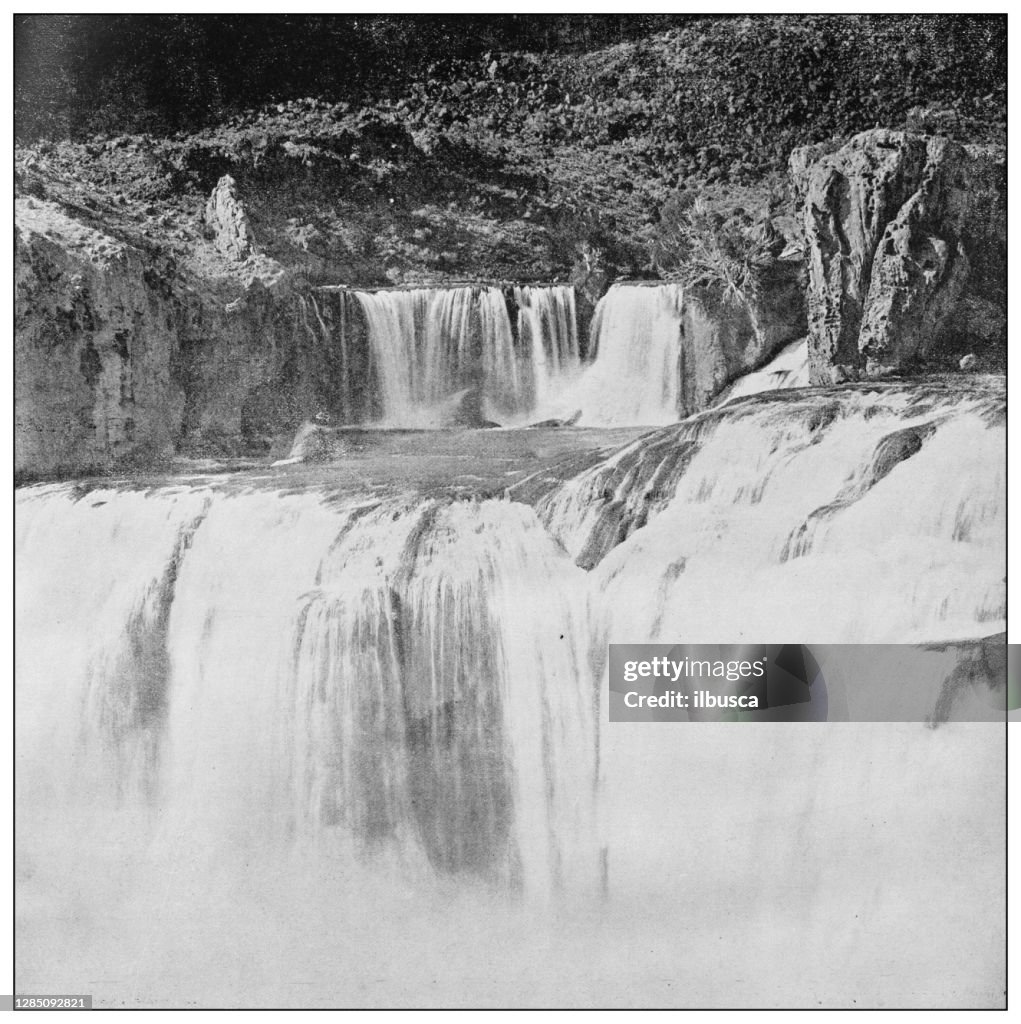 Antique black and white photo of the United States: Shoshone Falls, Idaho