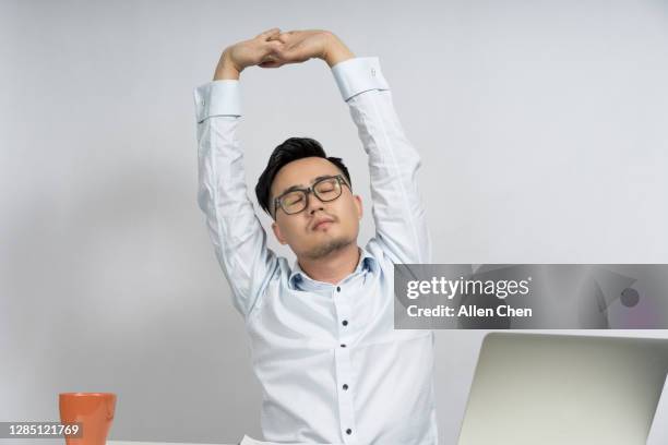 young asian business people working at home - allen company stock pictures, royalty-free photos & images