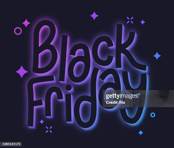 black friday - black friday script stock illustrations