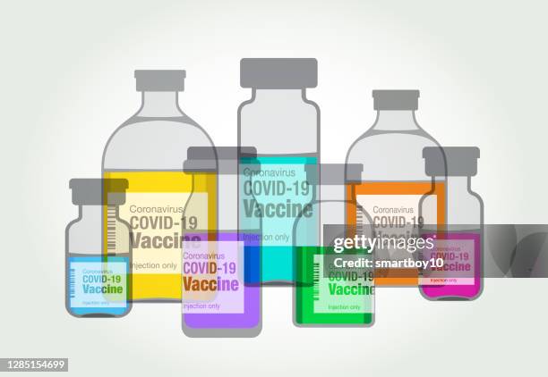 covid-19 vaccine - beaker isolated stock illustrations