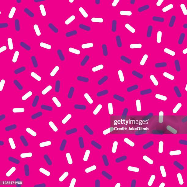 sprinkles muster rosa - streusel stock-grafiken, -clipart, -cartoons und -symbole