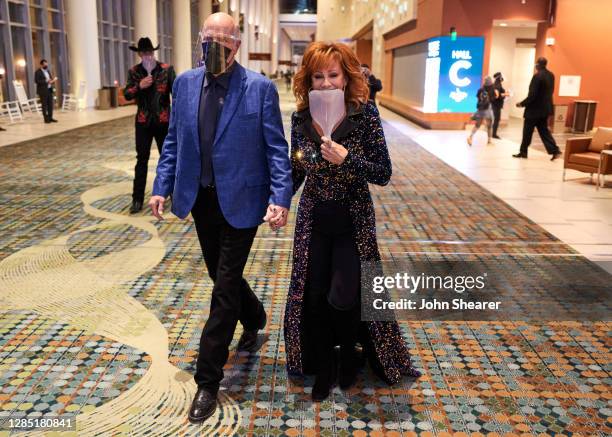 Rex Linn and Reba McEntire attend the 54th Annual CMA Awards at Music City Center on November 11, 2020 in Nashville, Tennessee.