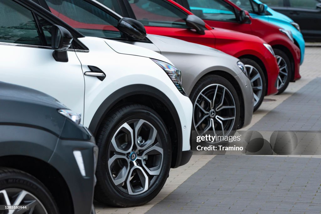 Cars on a parking