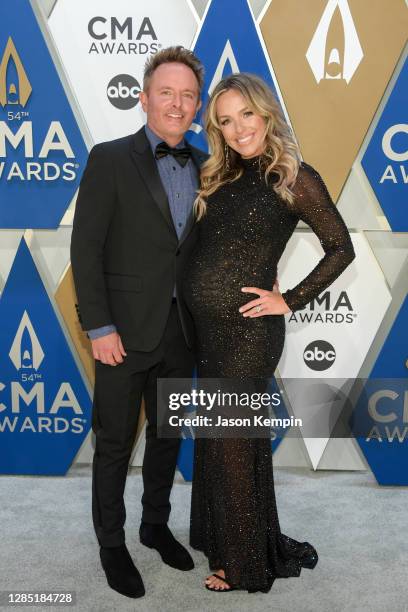 Chris Tomlin and Lauren Bricken attend the 54th annual CMA Awards at the Music City Center on November 11, 2020 in Nashville, Tennessee.