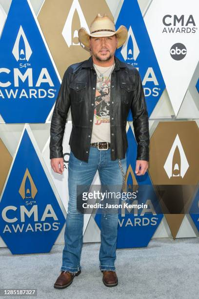 Jason Aldean attends the 54th annual CMA Awards at the Music City Center on November 11, 2020 in Nashville, Tennessee.