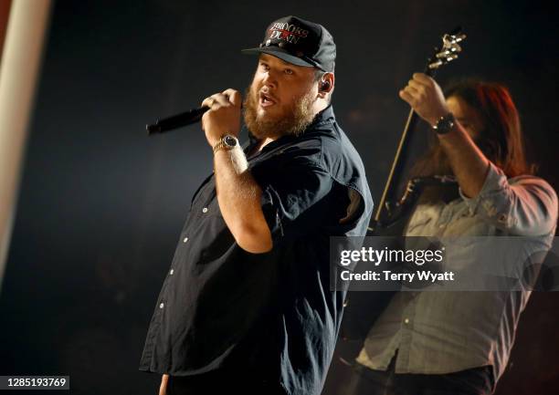 Luke Combs performs onstage during the The 54th Annual CMA Awards at Nashville’s Music City Center on Wednesday, November 11, 2020 in Nashville,...