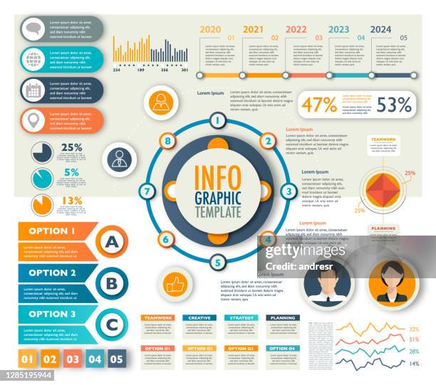 business infographic displaying gender statistics - project management stock illustrations
